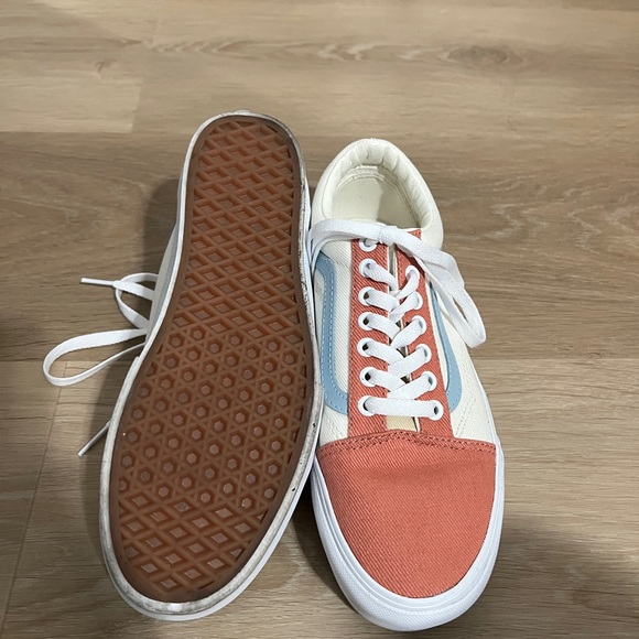 Vans Orange and Blue Women's Sneakers - Picture 4 of 5